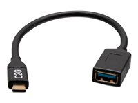 C2G USB-C Male to USB-A Female SuperSpeed USB 5Gbps Adapter Converter - USB-kaapeli - USB Type A (naaras) to 24 pin USB-C (uros) - USB 3.2 Gen 1 - 30 V - 15 cm - valettu - musta C2G29515