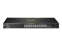 HPE Aruba 2530-24-PoE+ - Kytkin - Hallinnoitu - 24 x 10/100 + 2 x Gigabit SFP + 2 x 10/100/1000 - työpöytä, telineeseen asennettava, seinään asennettava - PoE+ J9779A#ABB