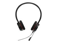 Jabra Evolve 20 MS stereo - Kuulokkeet + mikrofoni - korvien päällä - langallinen - USB - Sertifioitu Skype for Businessille 4999-823-109