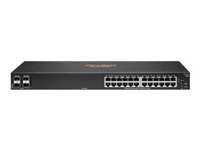 HPE Aruba 6000 24G 4SFP Switch - Kytkin - L3 - Hallinnoitu - 24 x 10/100/1000 + 4 x Gigabit SFP - sivusta sivuun ilmavirtaus - telineeseen asennettava - AC 100 - 127 V / 200 - 240 V R8N88A#ABB