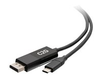 C2G 3ft (0.9m) USB-C to DisplayPort Adapter Cable - 4K 60Hz - Sovitinkaapeli - 24 pin USB-C (uros) to DisplayPort (uros) - USB 3.1 / Thunderbolt 3 / DisplayPort - 90 cm - 4K-tuki - musta C2G54474