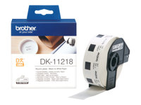 Brother DK-11218 - Musta valkoisella - Rulla (2,4 cm) 1000 kpl (1 rulla (rullaa) x 1000) tarrat malleihin Brother QL-1050, QL-1060, QL-500, QL-550, QL-560, QL-570, QL-580, QL-650, QL-700, QL-720 DK11218