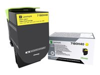 Lexmark X417 - Tuottoisa - keltainen - alkuperäinen - väriainekasetti LCCP malleihin Lexmark CS417dn, CS517de, CX417de, CX517de 71B0H40