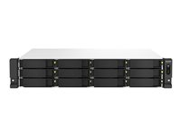 QNAP TS-1264U-RP - NAS-palvelin - 12 telineet - telineasennettava - SATA 6Gb/s - RAID RAID 0, 1, 5, 6, 10, 50, JBOD, 60 - RAM 4 Gt - 2.5 Gigabit Ethernet - iSCSI tuki - 2U TS-1264U-RP-4G