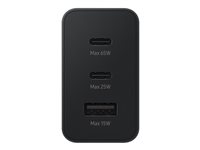 Samsung EP-T6530 - Verkkosovitin - 65 watti(a) - 3 A - SFC 2.0, PD 3.0 - 3 lähtöliittimet (2 USB-C:tä, USB) - musta EP-T6530NBEGEU