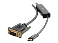 C2G 4.5m (15ft) USB C to VGA Adapter Cable - Video Adapter - Black - Ulkoinen videoadapteri - USB-C - VGA - musta 82386
