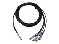 Cisco Direct-Attach Breakout Cable - Verkkokaapeli - QSFP+ (uros) to SFP+ (uros) - 3 m - harmaa malleihin P/N: N9K-C93180YC-FX3, N9K-C9336C-FX2-E, NC55-MPA-4H-HX-S=, NC57-24X400G-BA=, UCS-FI-64108 QSFP-4SFP10G-CU3M=