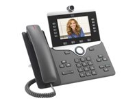 Cisco IP Phone 8845 - IP videopuhelin - sekä digikamera, Bluetooth-liitäntä - SIP, SDP - 5 linjaa - hiilenharmaa CP-8845-K9=