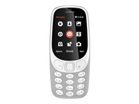 Nokia 3310 Dual SIM - Erikoispuhelin - Kaksois-SIM / sisäinen muisti 16 Mt - microSD slot - 320 x 240 pikseliä - rear camera 2 MP - matta harmaa A00028091