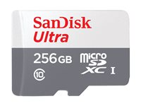 SanDisk Ultra - Flash-muistikortti - 256 Gt - Class 10 - microSDXC UHS-I SDSQUNR-256G-GN3MN