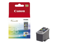 Canon CL-38 - 9 ml - väri (sinivihreä, sinipunainen, keltainen) - alkuperäinen - mustepatruuna malleihin PIXMA iP1800, iP1900, iP2500, iP2600, MP140, MP190, MP210, MP220, MP470, MX300, MX310 2146B001