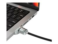 Compulocks Ledge Lock Adapter for MacBook Pro 16" M1, M2 & M3 with Keyed Cable Lock - Turvalohkon liitäntäsovitin - sekä avainlukko malleihin Apple MacBook Pro 16 (M1, M2) MBPR16LDG02KL
