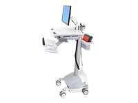 Ergotron EMR Cart with LCD Arm, SLA Powered - Chariot - pour écran LCD/équipement PC - plastique, aluminium, acier zingué - gris, blanc, aluminium poli - Taille d'écran : Jusqu'à 22 pouces SV42-6201-2