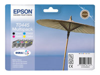 Epson Multipack T0445 - Pack de 4 - 37 ml - noir, jaune, cyan, magenta - originale - blister - cartouche d'encre - pour Stylus C64, C66, C84, C84N, C84wifi, C84WN, C86, CX3600, CX3650, CX4600, CX6400, CX6600 C13T04454010