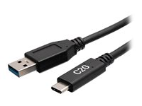 C2G 1ft USB-C to USB-A SuperSpeed USB 5Gbps Cable M/M - USB-kaapeli - USB Type A (uros) to 24 pin USB-C (uros) - USB 3.2 Gen 1 - 30 V - 3 A - 30 cm - valettu - musta C2G28875