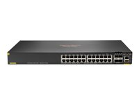 HPE Aruba Networking CX 6200F 24G Class 4 PoE 4SFP 370W Switch - Kytkin - suurin pinoamisetäisyys 10 km - L3 - Hallinnoitu - 24 x 10/100/1000 (PoE+) + 4 x 100/1000 SFP - edestä ja sivulta taakse - telineeseen asennettava - PoE+ (370 W) S0M82A#ABB