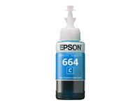 Epson T6642 - 70 ml - sinivihreä - alkuperäinen - täytemuste malleihin Epson L386; EcoTank ET-2600, 2650, L121, L1455; EcoTank ITS L3050, L3060, L3070 C13T66424A