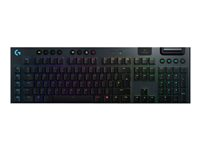 Logitech G915 LIGHTSPEED Wireless RGB Mechanical Gaming Keyboard - GL Tactile - Näppäimistö - taustavalaistu - Bluetooth, 2.4 GHz - Pohjoismaat - näppäinkytkin: GL Tactile - musta 920-008907
