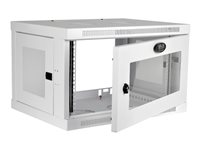 Tripp Lite 6U Wall Mount Rack Enclosure Server Cabinet White w/ Acrylic Glass Door - Rack armoire - montable sur mur - blanc - 6U - 19" SRW6UWG