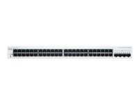 Cisco Business 220 Series CBS220-48T-4X - Kytkin - smart - 48 x 10/100/1000 + 4 x 10 Gigabit SFP+ (maa-satelliittiyhteys) - telineeseen asennettava CBS220-48T-4X-EU