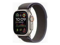 Apple Watch Ultra 2 - 49 mm - titanium - älykello kanssa Trail-ranneke - nailonkudos - sinnen/musta pannan koko: S/M - 64 Gt - LTE, Wi-Fi, Bluetooth, UWB - 4G - 61.4 g MRF53KS/A
