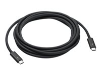 Apple Thunderbolt 4 Pro - Thunderbolt-kabel - USB-C (hane) till USB-C (hane) - USB 3.2 / USB4 / Thunderbolt 3 / Thunderbolt 4 / DisplayPort - 3 m - aktiv, stöd för kedjekoppling - svart MW5H3ZM/A