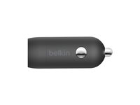 Belkin BoostCharge - Auton virtasovitin - 20 watti(a) - Fast Charge (24 pin USB-C) - musta CCA003BTBK