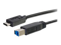 C2G 2m USB 3.1 Gen 1 USB Type C to USB B Cable M/M - USB C Cable Black - USB-kaapeli - USB Type B (uros) to 24 pin USB-C (uros) - USB 3.1 - 2 m - musta 88866