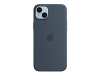 Apple - Takakansi matkapuhelimelle - MagSafe-yhteensopiva - silikoni - myrskyn sininen malleihin iPhone 14 Plus MPT53ZM/A