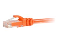 C2G Cat5e Booted Unshielded (UTP) Network Patch Cable - Kytkentäkaapeli - RJ-45 (uros) to RJ-45 (uros) - 50 cm - UTP - CAT 5e - valettu, piikitön, säikeinen - oranssi 83602