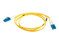 C2G LC-LC 9/125 OS1 Duplex Singlemode PVC Fiber Optic Cable (LSZH) - Kytkentäkaapeli - LC single-mode (uros) to LC single-mode (uros) - 10 m - kuituoptinen - kaksipuolinen (duplex) - 9 / 125 micron - OS1 - ei sisällä halogeenia - keltainen 85609
