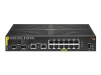 HPE Aruba 6100 12G Class4 PoE 2G/2SFP+ 139W Switch - Kytkin - Hallinnoitu - 12 x 10/100/1000 (PoE+) + 2 x 1 Gigabit / 10 Gigabit SFP+ + 2 x 1000Base-T - telineeseen asennettava - PoE+ (139 W) JL679A#ABB