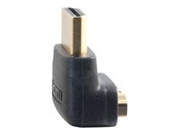 C2G 90° Down Adapter - HDMI-sovitin - HDMI uros to HDMI naaras - musta - 90° liitin 80562