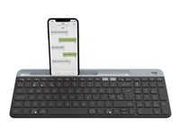 Logitech Slim Multi-Device K580 - Näppäimistö - Bluetooth, 2.4 GHz - pohjoismainen - grafiitti 920-009274