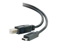 C2G 2m USB 2.0 USB Type C to USB B Cable M/M - USB C Cable Black - USB-kaapeli - USB Type B (uros) to 24 pin USB-C (uros) - USB 2.0 - 2 m - musta 88859