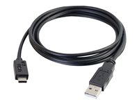 C2G 12ft USB C to USB A Cable - M/M - USB-kaapeli - 24 pin USB-C (uros) to USB (uros) - USB 2.0 - 3.66 m - valettu - musta 28873