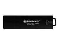 Kingston IronKey D500SM - USB Flash-asema - salattu - 256 Gt - USB 3.2 Gen 1 - TAA-yhteensopiva IKD500SM/256GB