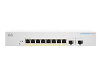 Cisco Business 220 Series CBS220-8FP-E-2G - Kytkin - smart - 8 x 10/100/1000 (PoE+) + 2 x Gigabit SFP (uplink) - telineeseen asennettava - PoE+ (130 W) CBS220-8FP-E-2G-EU