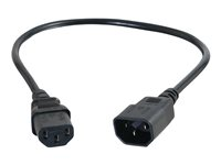 C2G Computer Power Cord Extension - Sähköjatkojohto - power IEC 60320 C13 to IEC 60320 C14 - vaihtovirta 250 V - 0.5 m 88501