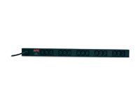 APC Basic Rack-Mount PDU - Virranjakelukaista (telineasennettava) - Vaihtovirta 208/230 V - 2.3 kW - tulo: IEC 60320 C14 - lähtöliittimet: 15 (power IEC 60320 C13) - 1.98 m johto - musta malleihin P/N: SMTL750RMI2UC, SMX1000C, SMX1500RM2UC, SMX1500RM2UCNC, SMX750C, SMX750CNC AP9568