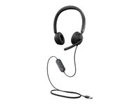 Microsoft Modern USB Headset for Business - Headset - på örat - kabelansluten - USB - svart - Certifierad för Microsoft-teams 6IG-00003