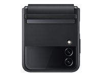 Samsung EF-VF721 - Takakansi matkapuhelimelle - nahka - musta malleihin Galaxy Z Flip4 EF-VF721LBEGWW
