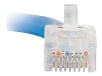 C2G Cat5e Non-Booted Unshielded (UTP) Network Patch Cable - Kytkentäkaapeli - RJ-45 (uros) to RJ-45 (uros) - 50 cm - UTP - CAT 5e - säikeinen, uniboot - sininen 83020