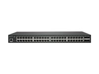 SonicWall Switch SWS14-48 - Kytkin - Hallinnoitu - 48 x 10/100/1000 + 4 x 10 Gigabit SFP+ - telineeseen asennettava - sekä 1 vuoden ympärivuorokautinen tuki 02-SSC-8380