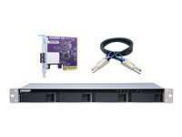 QNAP TL-R400S - Kiintolevyasemaryhmä - 4 telineet (SATA-600) - SATA 6Gb/s (ulkoinen) - telineasennettava - 1U TL-R400S