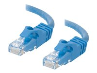 C2G Cat6 Booted Unshielded (UTP) Network Patch Cable - Kytkentäkaapeli - RJ-45 (uros) to RJ-45 (uros) - 10 m - UTP - CAT 6 - valettu, piikitön, säikeinen - sininen 83392