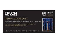 Epson PremierArt Water Resistant Canvas - Kiiltävä - Rulla A1 (61,0 cm x 12,2 m) - 350 g/m² - 1 rulla (rullat) kangaskuvioinen paperi malleihin SureColor SC-P10000, P20000, P6000, P7000, P7500, P8000, P9000, P9500, T3200, T5200, T7200 C13S041847