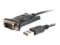 C2G Serial RS232 Adapter Cable - USB / sarjakaapeli - USB (uros) to DB-9 (uros) - 1.5 m - musta 86887