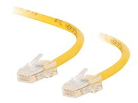 C2G Cat5e Non-Booted Unshielded (UTP) Network Crossover Patch Cable - Risteytyskaapeli - RJ-45 (uros) to RJ-45 (uros) - 50 cm - UTP - CAT 5e - säikeinen, uniboot - keltainen 83348