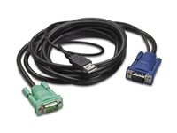 APC - Näppäimistö / video / hiiri (KVM) kaapeli - USB, HD-15 (VGA) (uros) to HD-15 (VGA) (uros) - 1.83 m malleihin P/N: AP5201, AP5202, AP5808, AP5816, KVM1116R AP5821